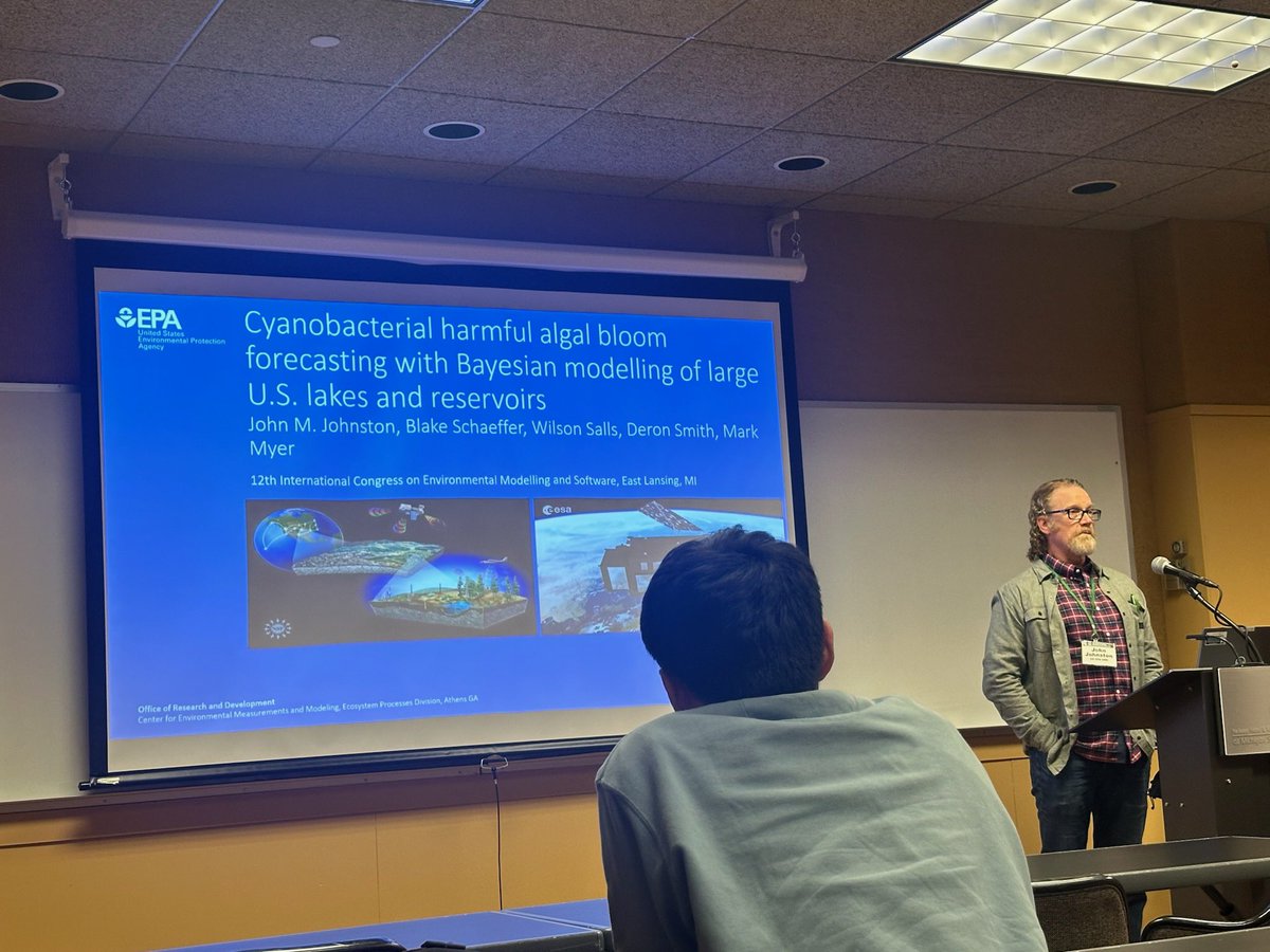 #iEMSs2024 presentation by John Johnston on Cyanobacteria HAB forecasting using Bayesian modeling