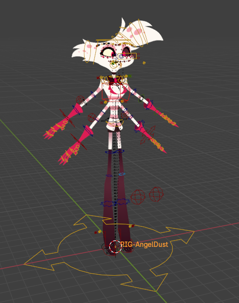 VenVen3d's tweet photo. Finally finished(Not really) angeldust rig #b3d #blender3d https://t.co/KRfwK3iAVK