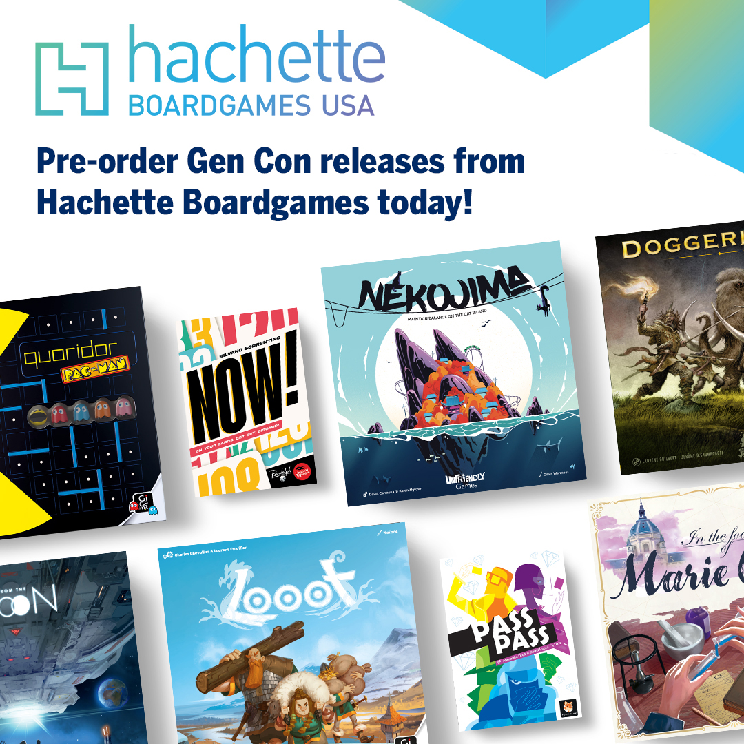 Our 2024 <a href="/Gen_Con/">Gen Con</a> pre-orders are NOW LIVE! Secure your must have games early and skip the hassle of sold-out signs, what a scary thought! Pre-order today! hachetteboardgames.com/HBGGenCon2024