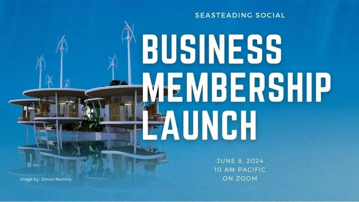 Seasteading's tweet photo. The video of our Business Membership Launch is now available on Odysee! Watch now to learn about how you can let the seasteading community know about your business!
https://t.co/8OjSUZz8fn https://t.co/KjOIsAFEav