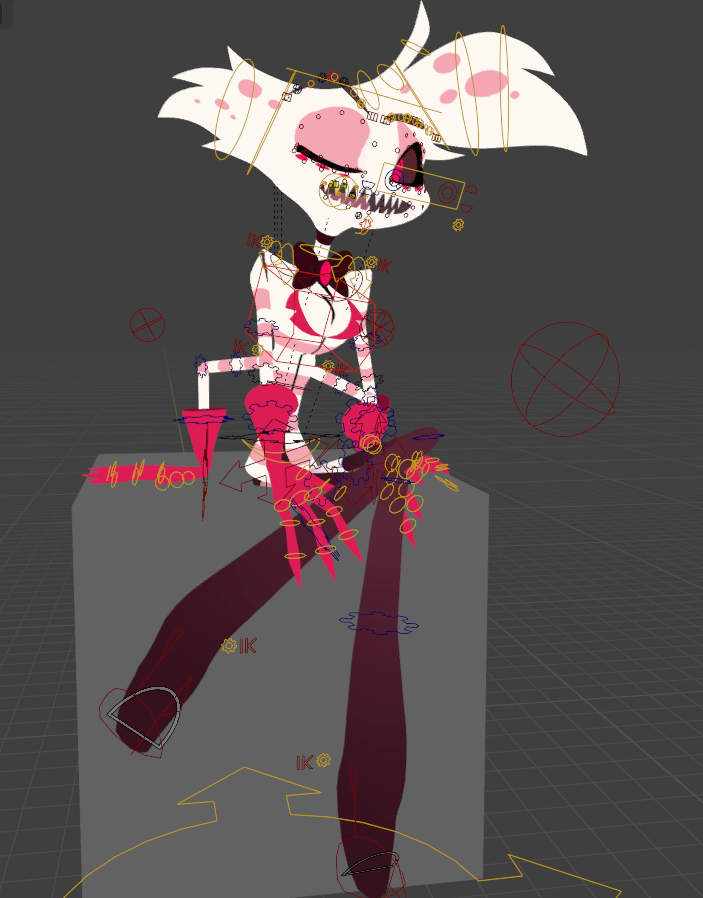VenVen3d's tweet photo. Finally finished(Not really) angeldust rig #b3d #blender3d https://t.co/KRfwK3iAVK