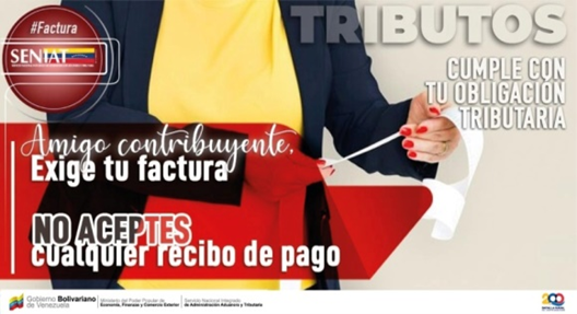Los restaurantes, panaderías, cafés y similares, entre otros, están obligados a emitir facturas a través de máquinas fiscales.
#SENIATPotenciaLaEconomía