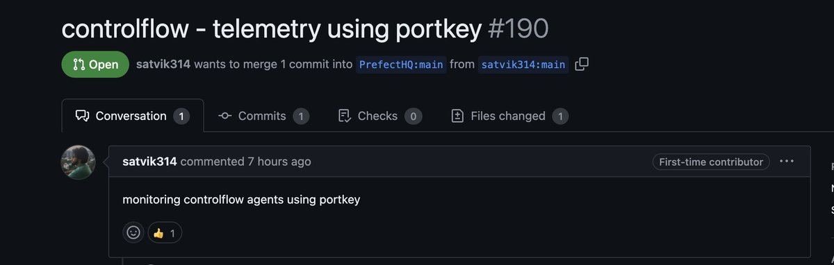 AAAzzam's tweet image. Does the @PortkeyAI team ever sleep?
Such an easy path to monitoring @ControlFlowAI agents.