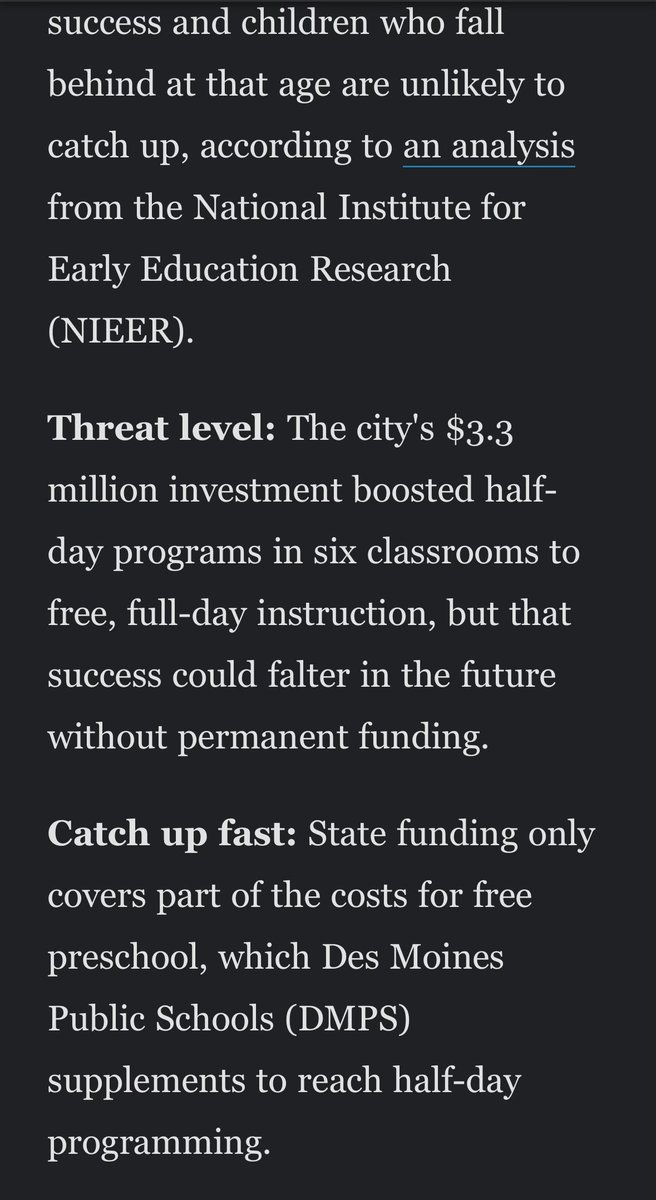 RobSandIA's tweet photo. What a great ROI in education for Iowa’s next generation! 

Full day preschool would be a smart use of our surplus. https://t.co/IMfjzqZ415