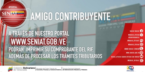 Ya no necesitas ir a nuestras oficinas para obtener el comprobante del #RIF ahora lo puedes imprimir desde el Portal seniat.gob.ve
#SENIATPotenciaLaEconomía
