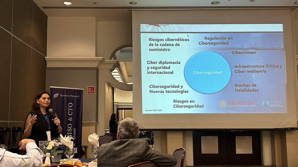 4l3j4ndr0_4rc30's tweet image. Iniciamos CISO&amp;amp;CTO Boost, nada más y nada menos que con Mary Pili Loo, Supervisora de para TI y Riesgo en la CNBV, ciberseguridad en sector financiero. #iscam , #guidanceresearch