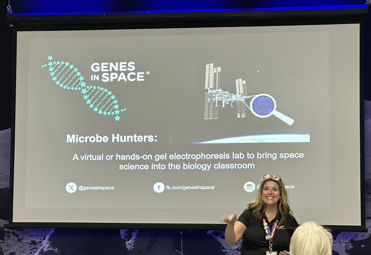 DCCSTEM's tweet image. Yesterday’s @amfcse #SPACE2025 session with @genesinspace on detecting bacterial DNA through use of gel electrophoresis and mini-pcr is perfect for biology/space programming and will be coming home with me to @DCC1928 #nerding #TeachMeGDK