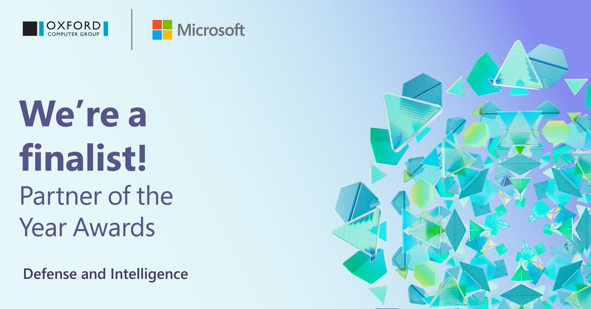 OCG is proud to announce that we've been recognized as a Finalist for the 2024 Microsoft Defense and Intelligence Partner of the Year Award. 🏆 This is the 2nd year in a row that we've received this honor. 🎉 See more: hubs.li/Q02Drvjg0
#MSPartner
#PartnersMakeMorePossible