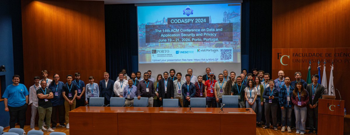 acmcodaspy's tweet image. Thanks everyone for joining us at #CODASPY24! Your discussions and insights make it a memorable event. Special thanks to @ciencias_fcup for their flawless hosting and organization. #UmGrandeObrigado Until next time! 🌟 #UPorto