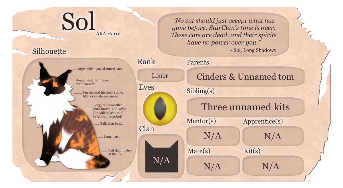 warriorswiki's tweet photo. New profiles for the cast of Power of Three on the Warriors website!
Lionblaze, Hollyleaf, Jayfeather, and Sol
https://t.co/tPjO8WNPwP https://t.co/neJMHxKExw