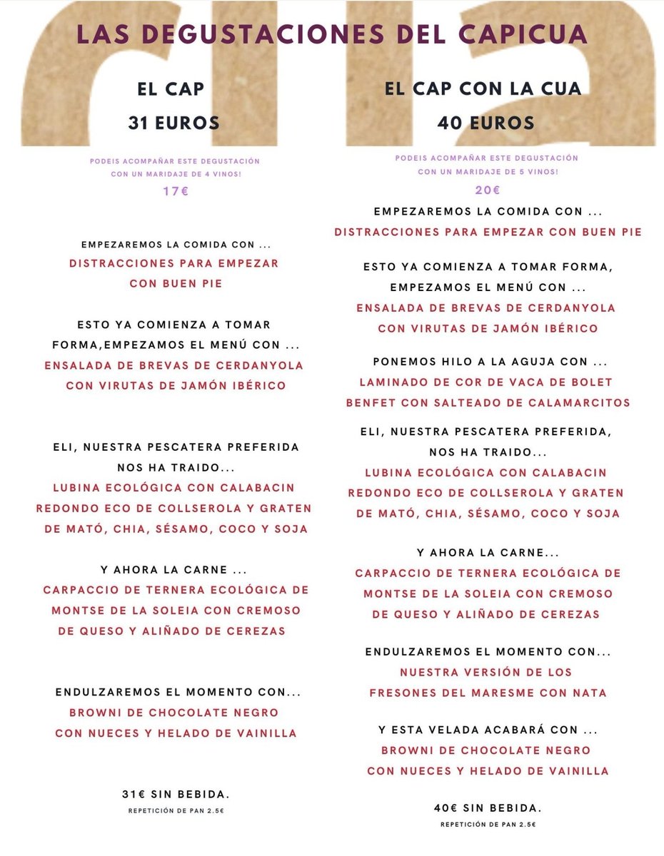 Com porteu la calor bona gent? 🥵🥵🥵

Va... Que aquest any hem d'estar contents que ha començat tard! 🥶🥶🥶

Nosaltres x si decidiu fer-nos una visita, us hem preparat un #TastdelCapicua i uns #Degustacions d'allò més refrescants! 😘😘😘

Que... #FemUnCapicua?