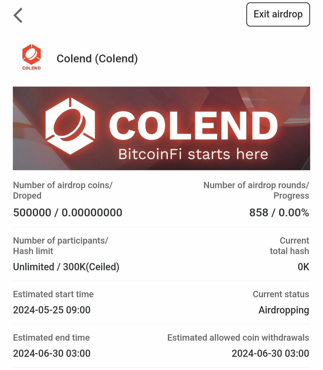 b4yua7x's tweet photo. 🚀 Join Colend Airdrop Now!
Get free tokens @SatoshiAppXYZ, huge growth potential and guaranteed security.
Don't miss this golden opportunity to expand your crypto portfolio.
Join now @colend_xyz and start the journey with Colend!
#ColendOnSatoshiApp https://t.co/iS1GOMqb02