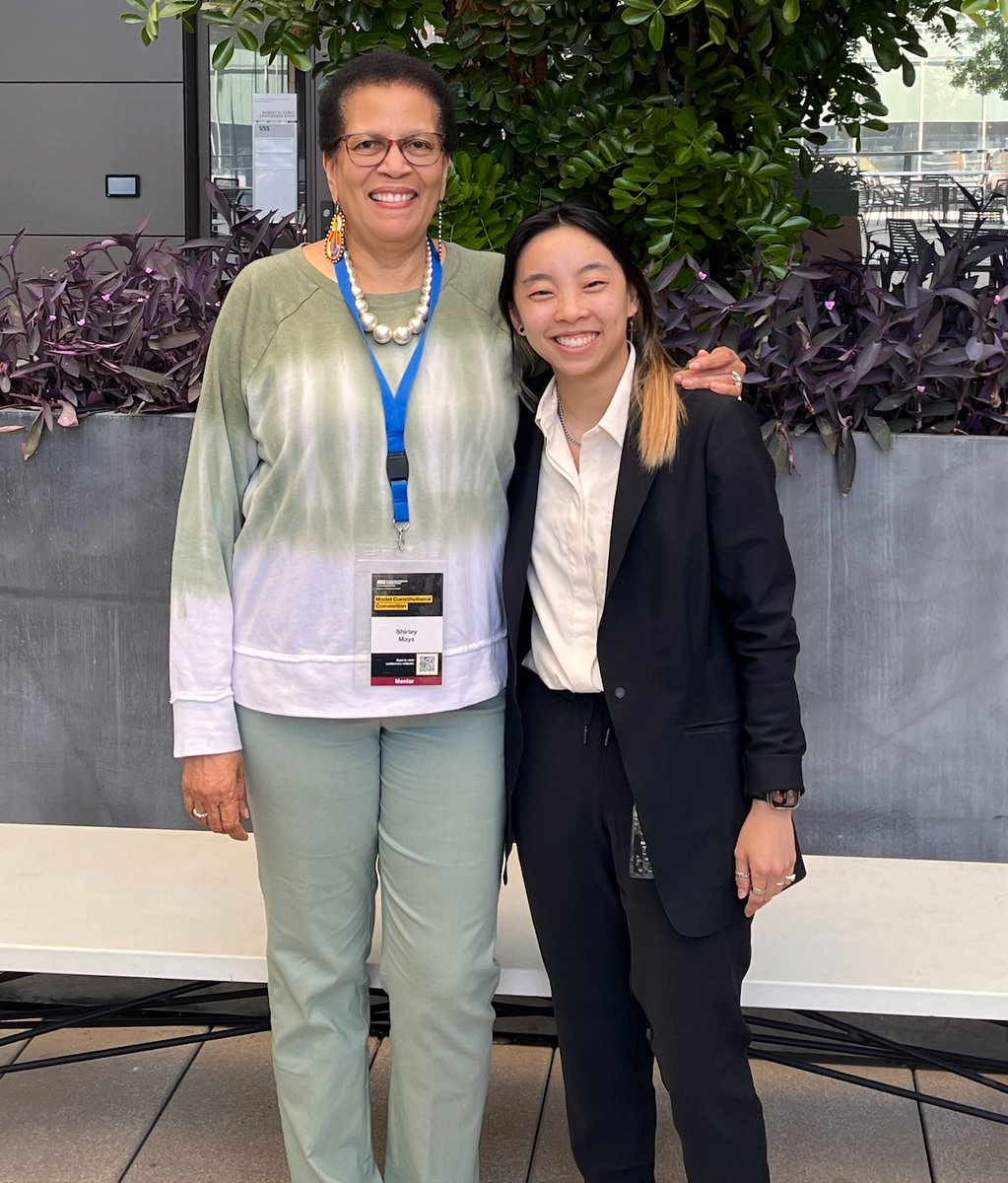 Cydney Hillard, Class of 2025, and Dean Shirley Mays participated in the first-ever national student-led Model Constitutional Convention hosted by the Sandra Day O’Connor College of Law at Arizona State University. #ExcellenceServiceLeadership yote.us/3XzW2m8