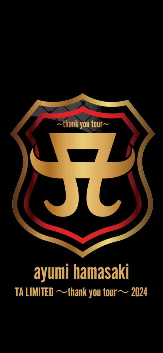 早速待受🖤❤️ TA LIMITED ～thank you tour～ 2024 ayumi hamasaki