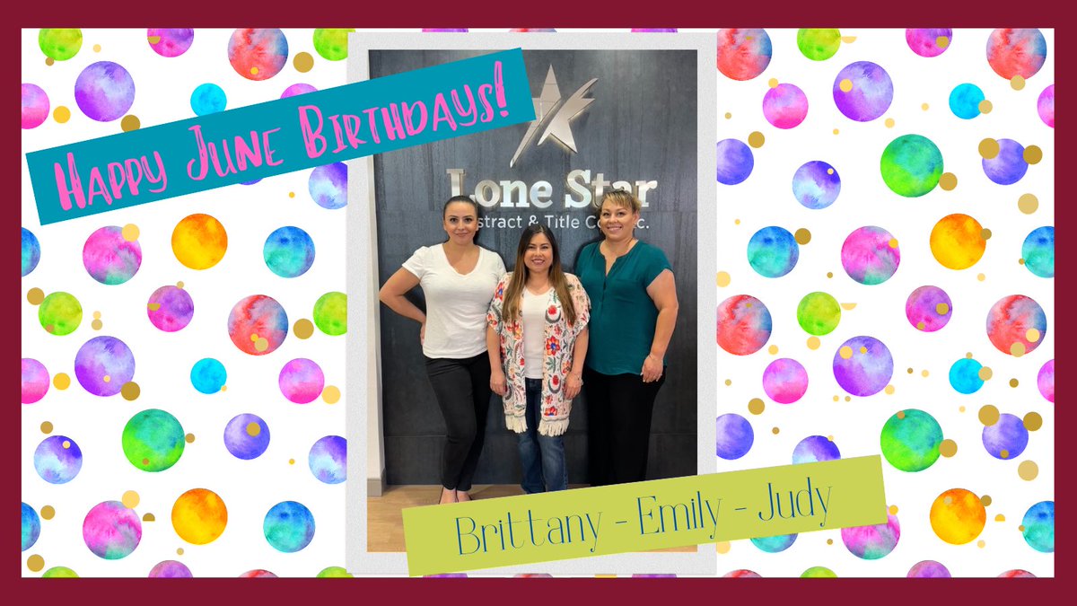 AbstractLone's tweet image. Join us in celebrating our June Birthday Girls - Brittany, Emily &amp;amp; Judy!
Wishing you all the happiest of birthdays and a wonderful year ahead!