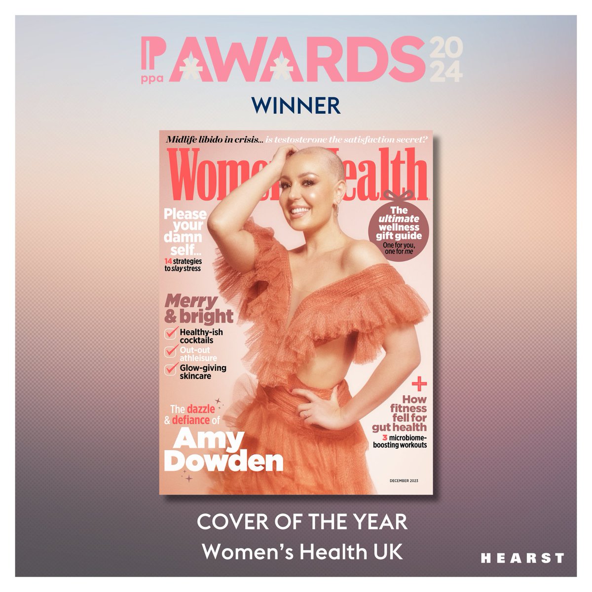 HearstUK's tweet photo. 🎉 Huge congratulations to @UKWomensHealth, which picked up the 'Cover of the Year' award at this year’s @PPA_Live Awards for its inspiring shoot with Strictly star #AmyDowden. 

Well done to all the winners and nominees! See the list of winners here: https://t.co/QbeP04fifE https://t.co/WI7zx2knmu