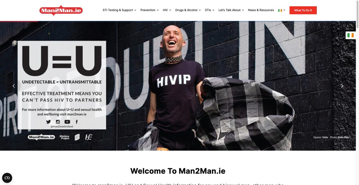 ExSite's tweet image. Pleased to support @man2manireland (Gay Health Network Portal) for the past year. We launched their new site last year in time for #Pride. We're always looking for new projects, especially if they are for the public good.

Contact Us if you need a new website at hello@exsite.ie