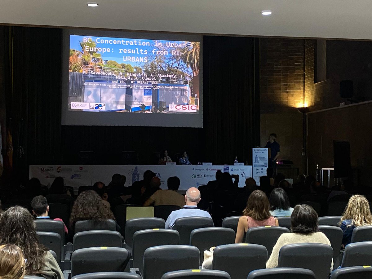 And some of the final oral presentations of today:

"Ultrafine Particles in Urban Europe" by M. Garcia

"eBC Concentration in Urban Europe" by A. Alastuey
<a href="/IDAEA_CSIC/">Inst. of Environmental Assessment & Water Research</a>

<a href="/RI_URBANS/">RI-URBANS</a>

"Biorelevant Soluble Trace Metals in the Atmospheric Aerosols" by I. Belbachir from @IPNA_CSIC