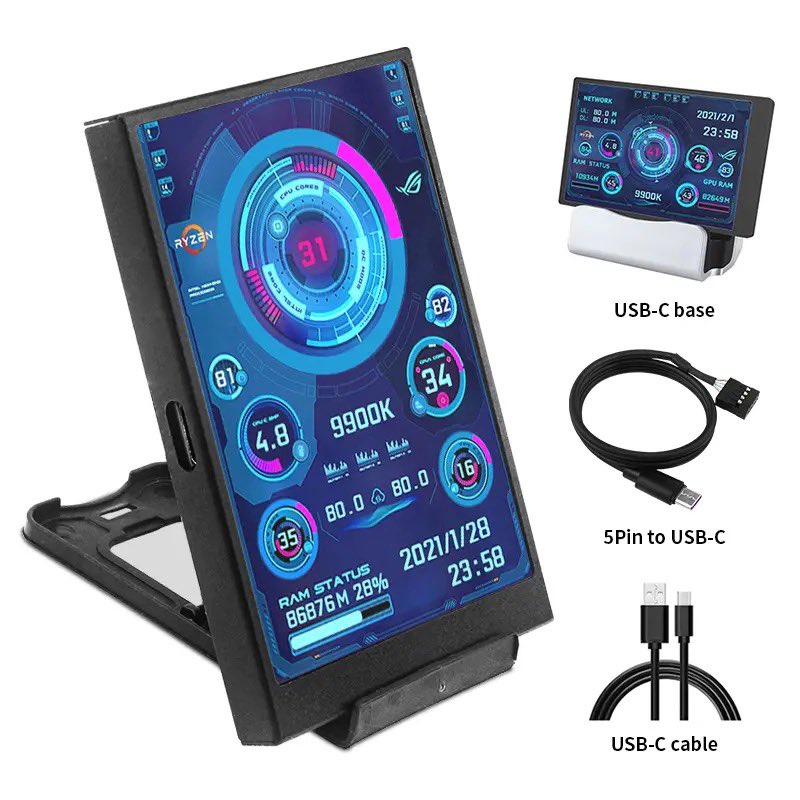 Only__Digitals's tweet image. 🌟 This 3.5/5 Inch IPS Type-C Secondary Screen is a great addition to your PC. $16.99! Click and buy: s.click.aliexpress.com/e/_Ez8un4F #TechGadgets #MiniDisplay #PCMonitor