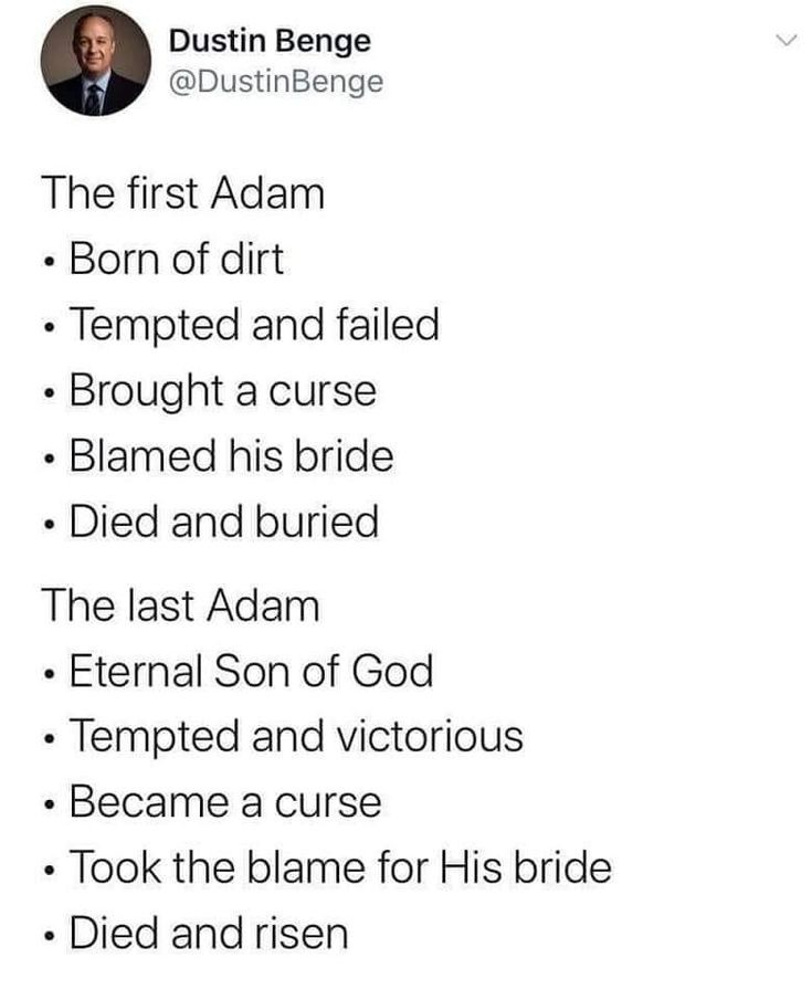 5Solas's tweet photo. Praise God for the second Adam. https://t.co/4RNCe3DeIi