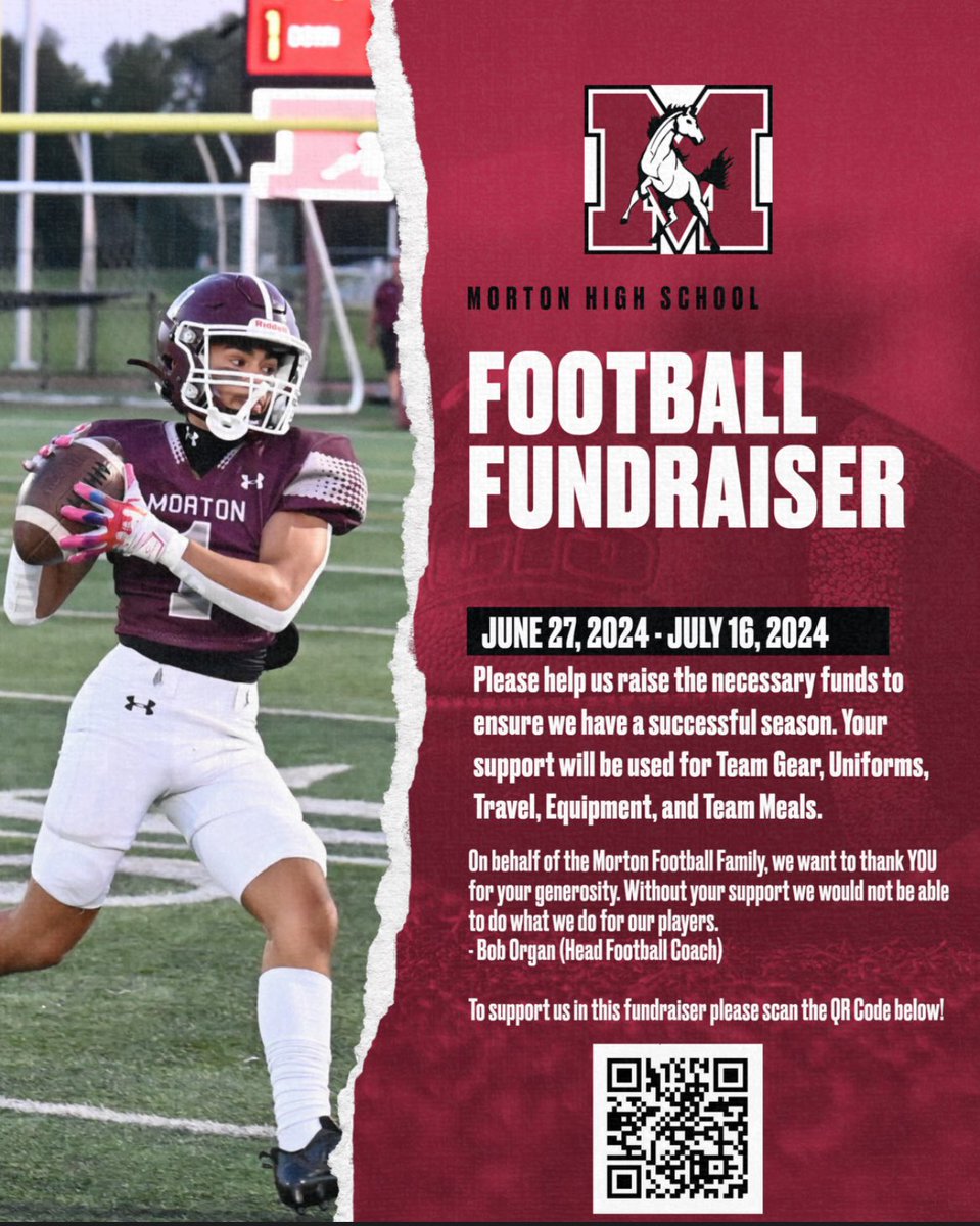 On behalf of our program, we thank YOU in advance for all of your support!

If unable to scan QR code, please access the following link: app.scoreboard.coach/d/424860

<a href="/Morton201/">Morton 201</a> <a href="/MortonAthletics/">Morton Athletics</a>