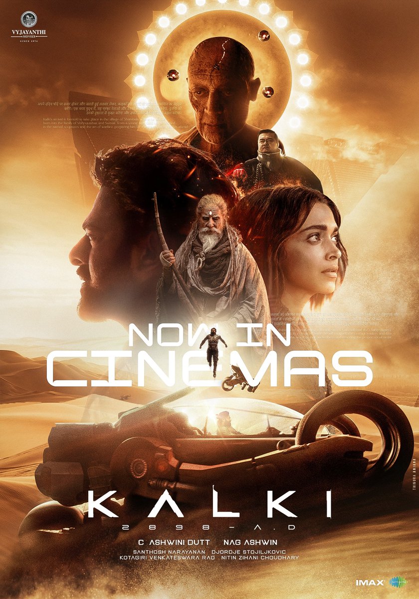 Im_thinura's tweet photo. #Kalki2898AD NOW IN CINEMAS🔥

Experience a new Wolrd💥

@SrBachchan #Ulaganayagan @ikamalhaasan #REBELSTAR  #Prabhas @deepikapadukone @nagashwin7 @DishPatani @Music_Santhosh @dulQuer @VyjayanthiFilms @Kalki2898AD @saregamaglobal @saregamasouth https://t.co/HYURCpQvAn