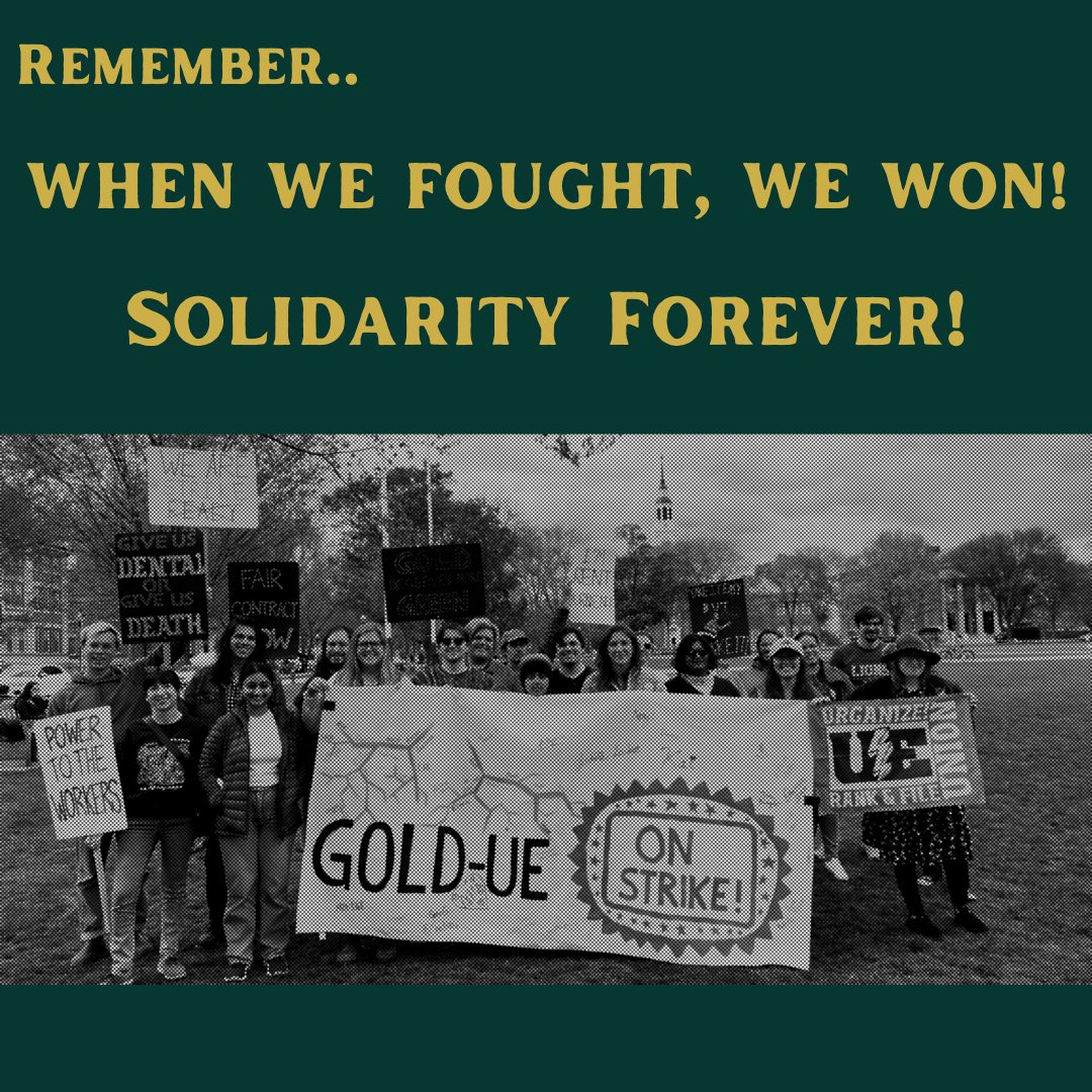 GOLDartmouth's tweet photo. ⚡️⚡️ WE WON A CONTRACT! ⚡️⚡️Now we have to vote on whether or not to ratify it. Check your emails for information on the benefits outlined in the contract and how to cast your vote. Solidarity Forever! ❤️💪 https://t.co/IfCfiZlPmH