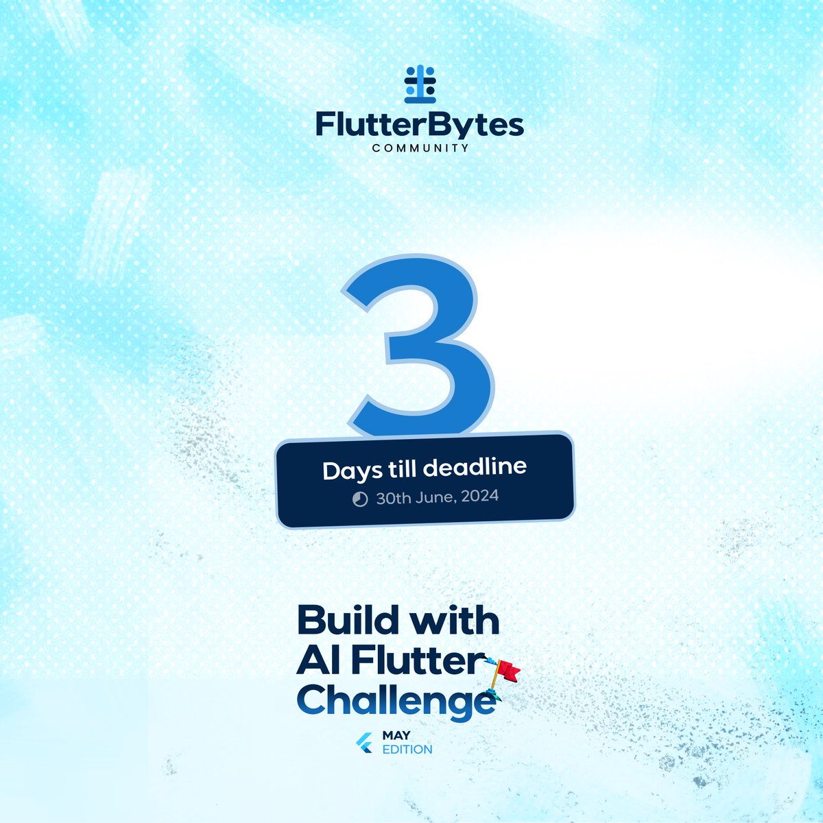 flutterbytes_c's tweet image. Hiii #Flutterdevs 

We’re getting close to the ending of our #FBBuildwithAIChallenge

You can start sending in your submissions via the form link below 

forms.gle/AYEDkoCPp5FNKA…

We can’t wait to see your amazing creations💙💙