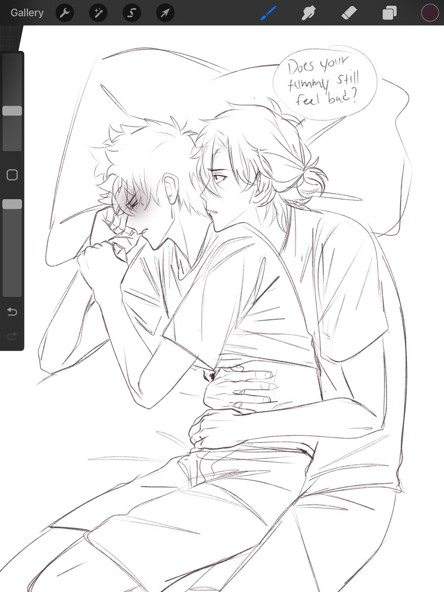 I have a tummyache so I gave lu guang one too...😩