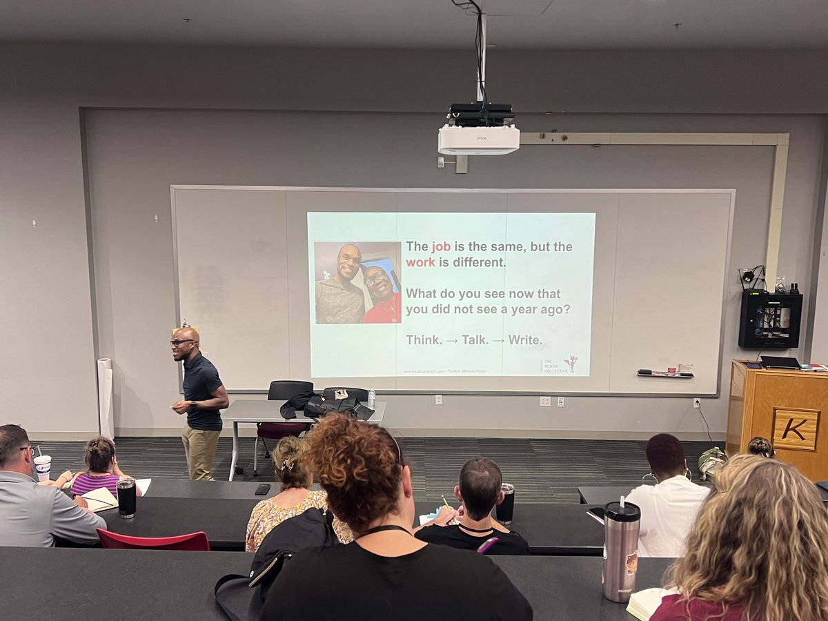 Cornelius Minor was so good today! “The job for educators is the same but the work is different.” Great direction for where equity work lies today at the EDucate Conference.