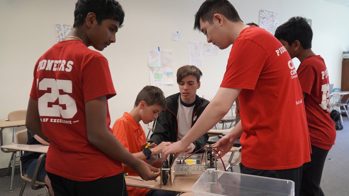 The fourth day of our summer camp is complete! The obstacle course challenge happened today, with the highest score being 33 points! With their robots closer to completion, students started to program their robots. Week 1 is almost complete! <a href="/SJShrewsbury/">Saint John's</a>