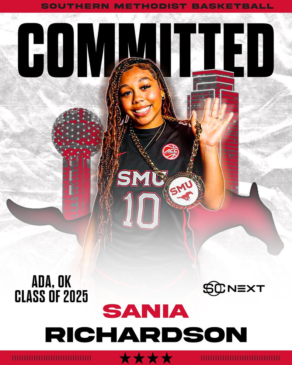 SportsCenter NEXT (@scnext) on Twitter photo 4⭐️ Sania Richardson (no. 73 espnW 100) has committed to SMU‼️
<a href="/Sania23R/">Sania Richardson</a> | <a href="/SMUWBB/">SMU Women's Basketball</a> 4⭐️ Sania Richardson (no. 73 espnW 100) has committed to SMU‼️
<a href="/Sania23R/">Sania Richardson</a> | <a href="/SMUWBB/">SMU Women's Basketball</a>