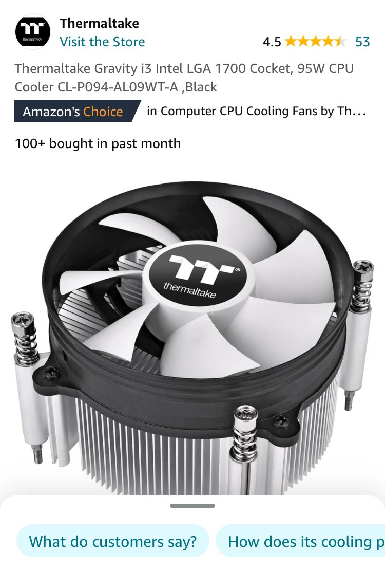 PhlashFoto's tweet photo. @Amazon @Thermaltake_na @Intel Fits a LGA1700 what?! 😳

This has been listed as such for at least 2 days with no correction. Let’s see how fast it gets corrected now.😁 https://t.co/xq90kzxpIT