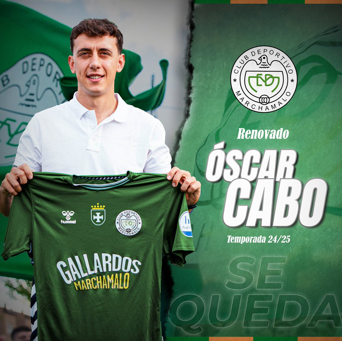 🚨 𝙊𝙁𝙄𝘾𝙄𝘼𝙇 | MARCHAMALO 🚨

✅ Renovaciones 2024/25

<a href="/balles4/">Carlos Ballesteros</a> 🤝 <a href="/CD_Marchamalo/">CD Marchamalo</a> 

<a href="/OscarCabo7/">Cabinho⚽</a> 🤝 <a href="/CD_Marchamalo/">CD Marchamalo</a> 

#TerceraCLM #Renovaciones