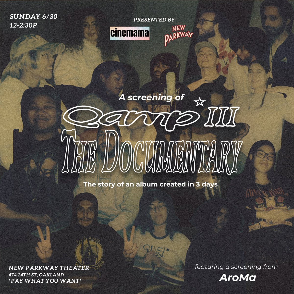Qamp___'s tweet photo. Qamp III documentary screening is Sunday !! At the very cozy @TheNewParkway in Oakland 📍 

Donation based tickets: https://t.co/Pk9EGzw8NX https://t.co/bEz6iZFoMj
