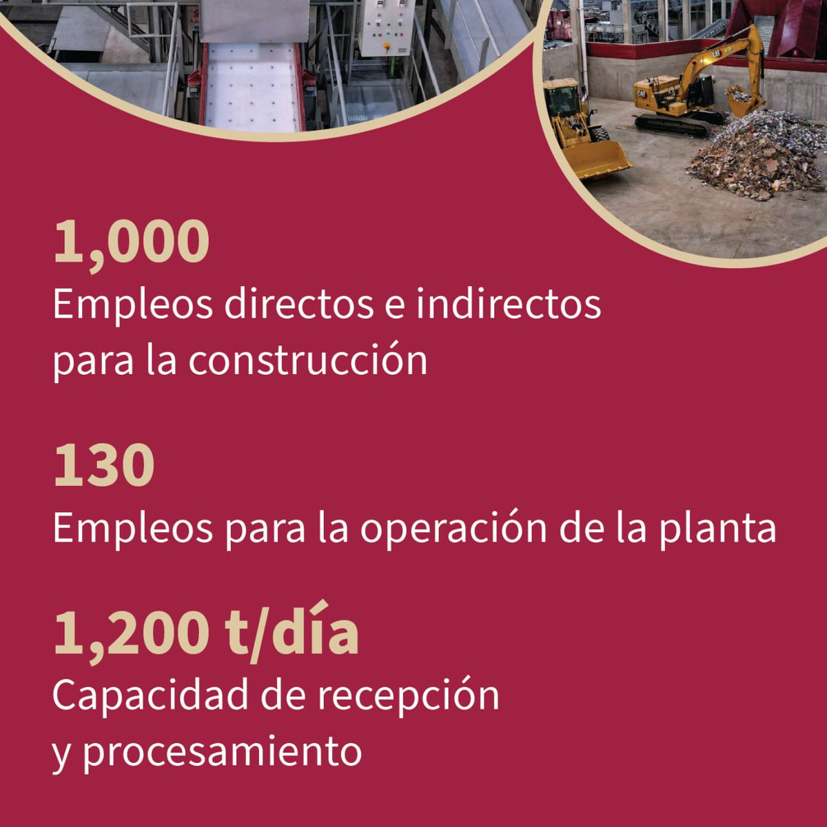 SEDEMA_CDMX's tweet image. Como parte del programa #BasuraCero, a través de @SOBSECDMX se llevó a cabo la construcción de la Planta de Seleción Gustavo A. Madero. 
¡La segunda más grande de América Latina, que tiene la capacidad de recibir y procesar 1200 toneladas diarias! 😱

#MartíBatresInformeAnual