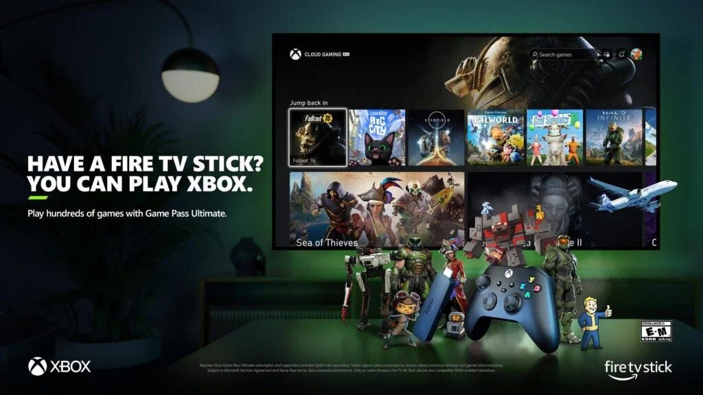 BegamerSvg's tweet photo. 𝗫𝗕𝗢𝗫 𝗚𝗔𝗠𝗘 𝗣𝗔𝗦𝗦 𝗟𝗟𝗘𝗚𝗔 𝗔 𝗔𝗠𝗔𝗭𝗢𝗡 𝗙𝗜𝗥𝗘 𝗧𝗩 

Microsoft anuncia que Xbox Game Pass Ultimate llegará pronto a los lso dispositivos  Fire TV Stick 4K o el Fire TV Stick 4K Max y que será compatible con CUALQUIER mando Bluetooth.

#XboxGamePass #FireTV https://t.co/HXpNgMH3Og