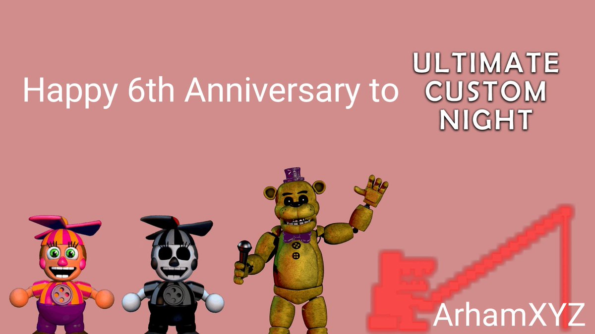 Arhamhossain31's tweet photo. Happy 6th Anniversary to Five Nights at Freddy's Ultimate Custom Night.
#fnaf #fivenightsatfreddys #fnafucn #fnafultimatecustomnight #fivenightsatfreddysultimatecustomnight #fnaffredbear #fredbear #fnafdeedee #fnafoldmanconseqenses https://t.co/DeJLqC1xVQ