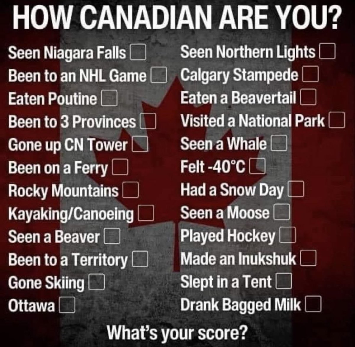 MadelnCanada's tweet image. What’s your score? Mines 16