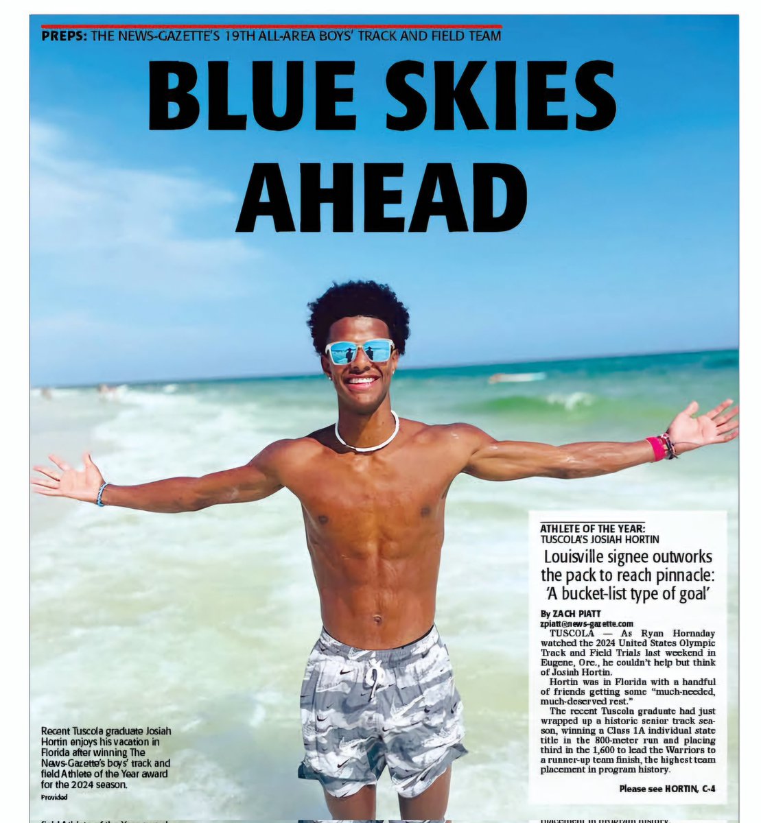 Our penultimate All-Area spring sports package is out today, and it highlights <a href="/TuscolaAD/">Tuscola HS Athletics</a>'s Josiah Hortin (<a href="/HortinJosiah/">Josiah Hortin</a>) reaching the ultimate goal. Check out his Athlete of the Year story as well as the rest of our boys' track &amp; field team at news-gazette.com.