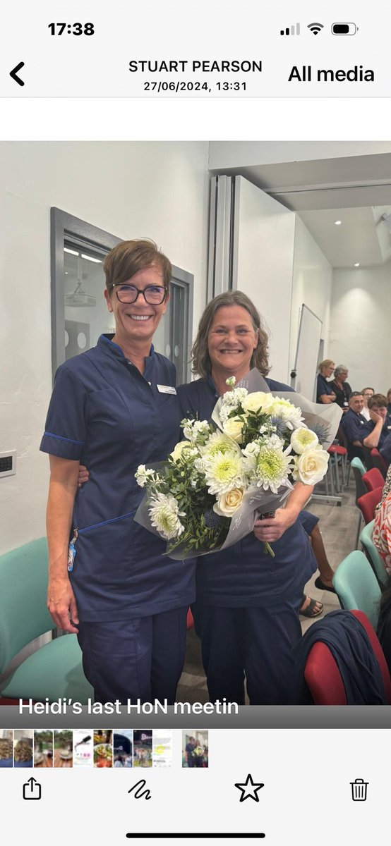 My very last HON meeting - a lovely surprise <a href="/JoRegan4/">Jo Regan</a> @JohnsonLornamj <a href="/LeedsHospitals/">Leeds Teaching Hospitals</a>