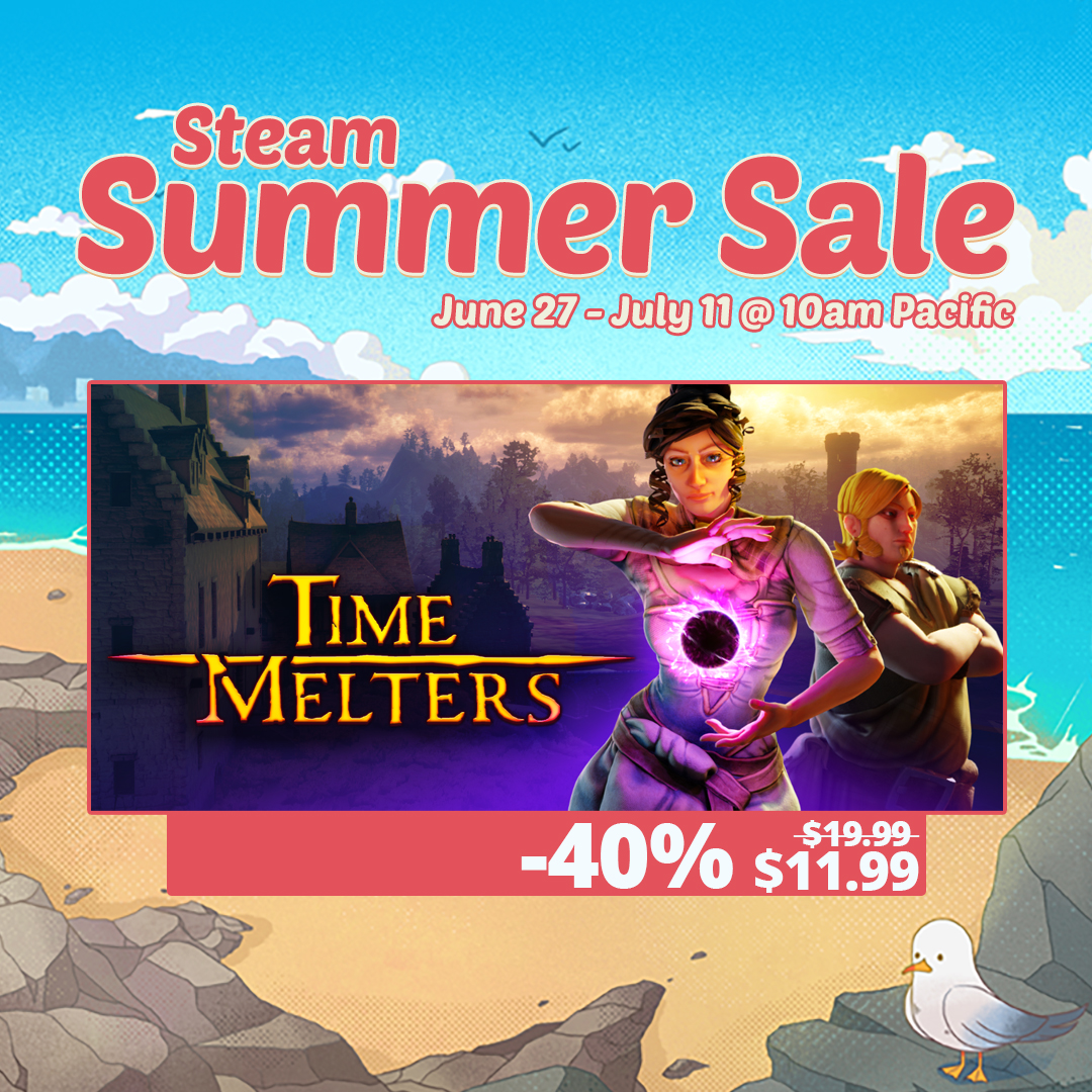 🔥TimeMelters is 40% off for the Steam Summer Fest!
🕰Can you master time travel and prevent Doomsday with only 1 HP? 

🤝Solo &amp; Co-op Campaigns 
🧩40+ Mind-bending Challenges
🚀Speedrun Mode for the brave
🕹 Demo available

store.steampowered.com/app/1096140/Ti…

#indiegame #SteamSummerSale