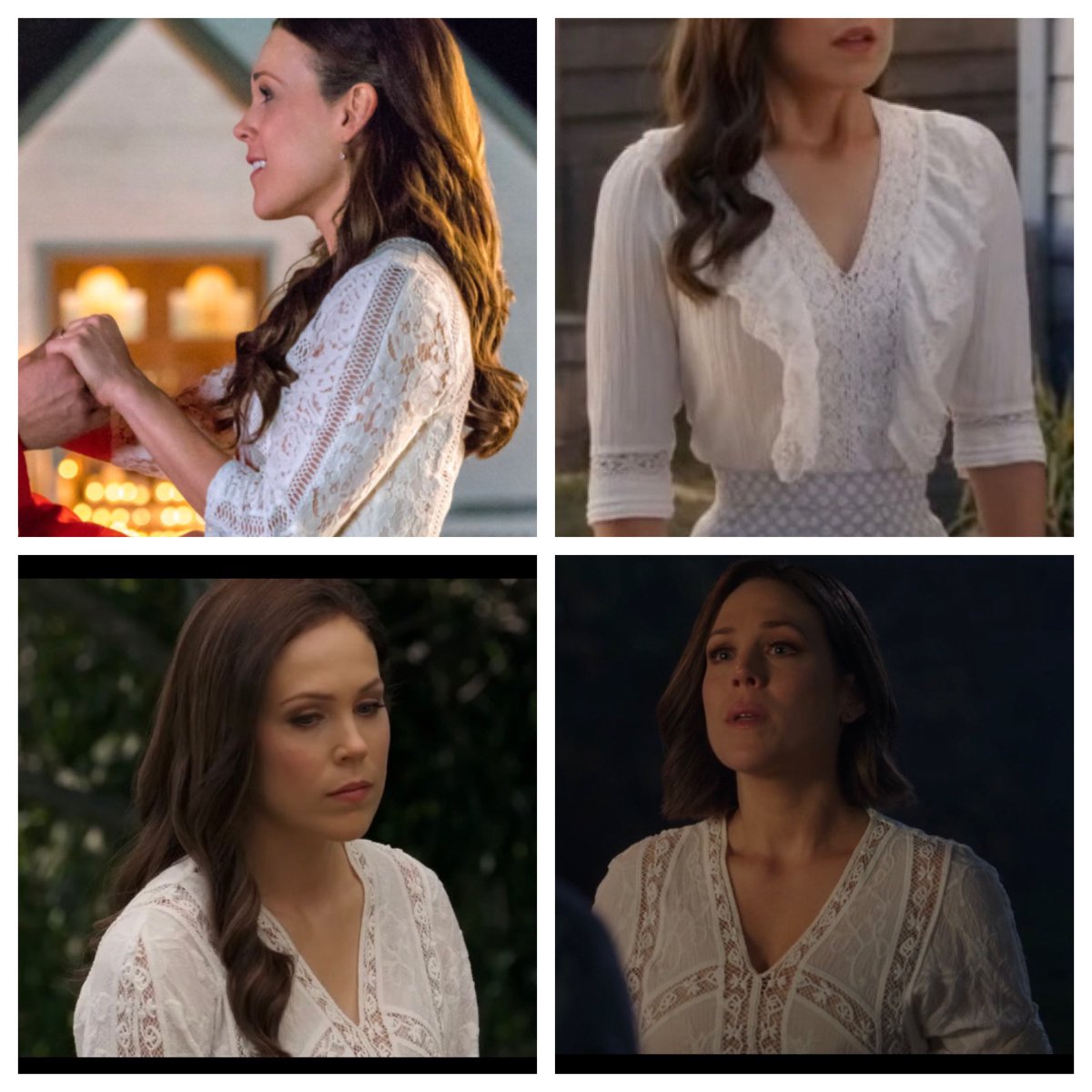 For the big moments in E’s life w/ her greatest loves, she wore a white shirt w/ sleeve designs. Saying yes to J, glad to see N safely home, knowing she loved N but refusing his love and FINALLY fighting for his love while baring her heart. I love E&amp;N’s love!
