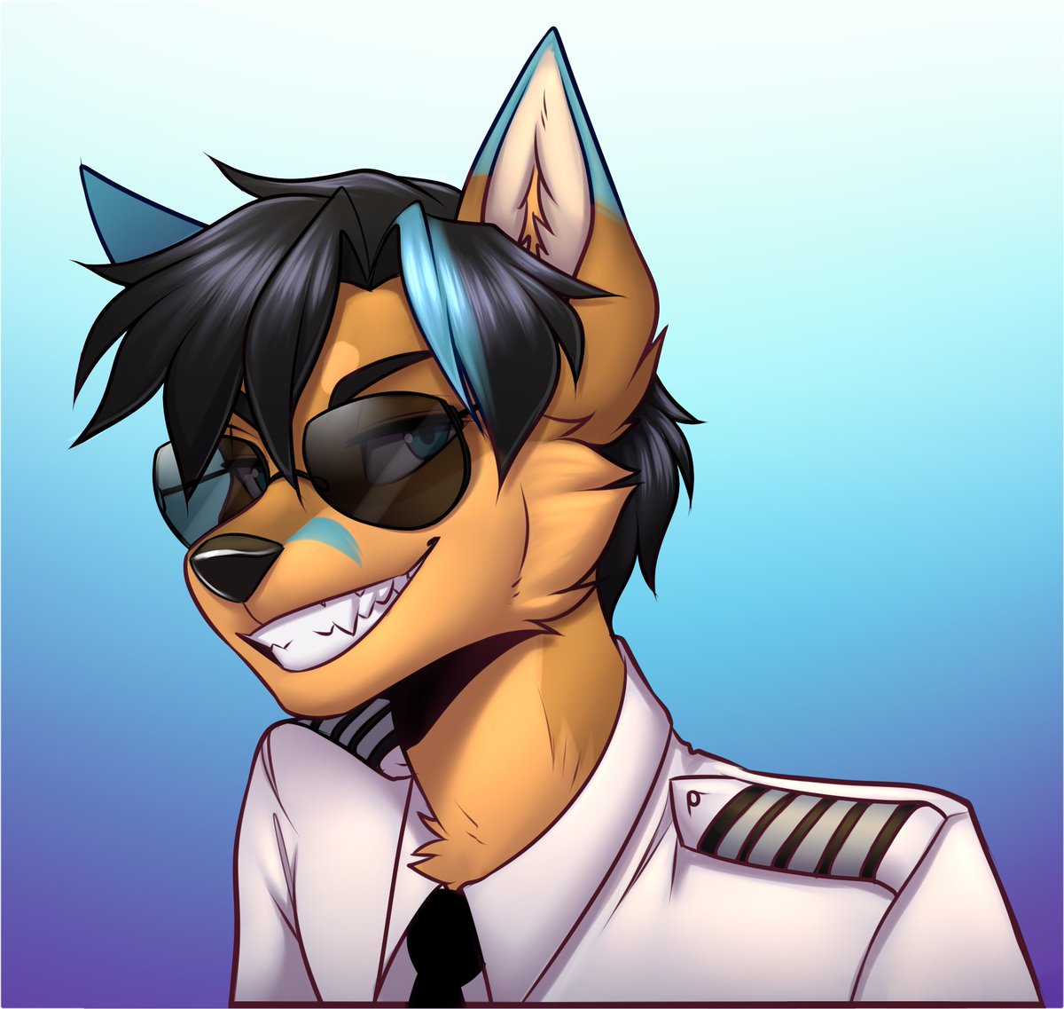 Captain Blu Da Fusky lookin sharp. And look at that grin, I'm sure he doesn't bite, Though maybe he will if you ask nicely hehe.

Another amazing work by the talented <a href="/LockworkArt/">Lock (Commissions closed)</a>. Looks amazing hun as always.

#Furry #Furryarwork 

furaffinity.net/view/57118389/