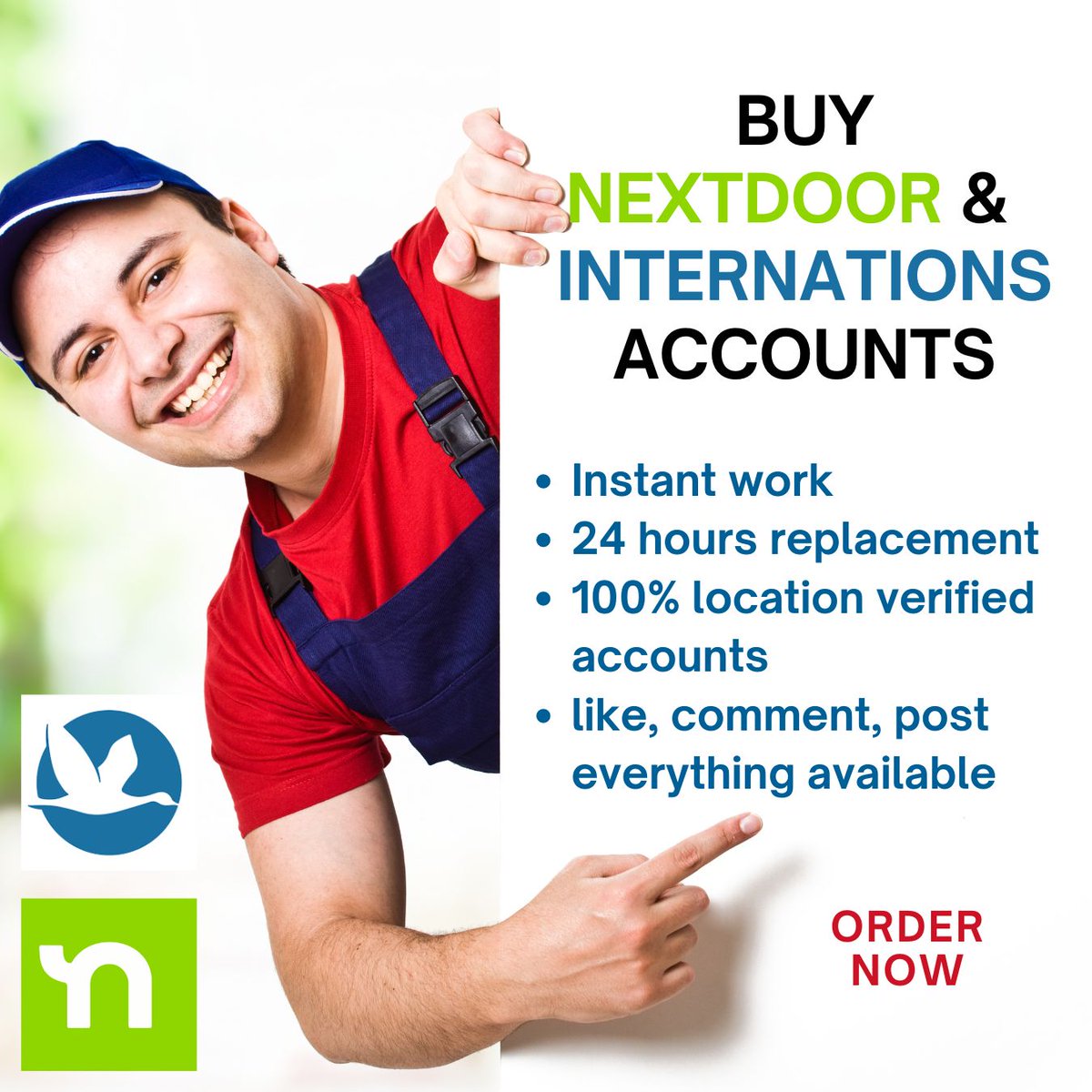 AntonyJemy's tweet image. Boost Your Marketing with Nextdoor and International! Like, comment, and post everything available!
bulkpvashop.com/buy-nextdoor-a…
#Nextdoor #Internations #Marketing #SocialMedia #VerifiedAccounts #ExpandYourReach #buynextdooraccounts
