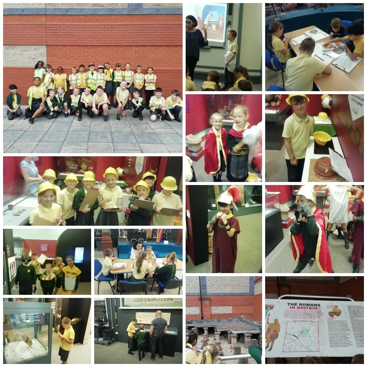 A fantastic morning at Wigan museum learning all about the Romans! We tried on roman clothes, examined coins, studied artefacts and visited the real Roman Bathouse outside the Grand Arcade. Well done all!