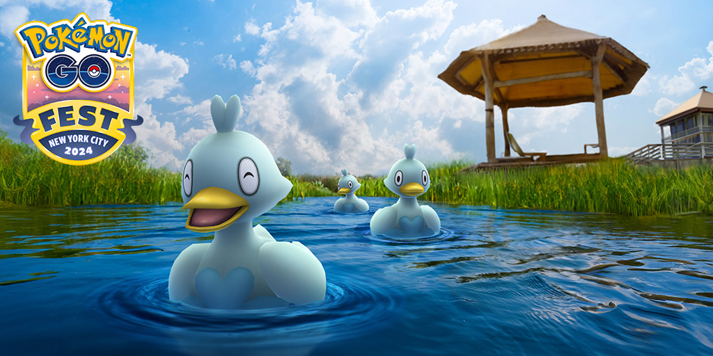PokemonGoApp's tweet image. Dive deep into adventure during the Aquatic Paradise event in #PokemonGO! 🤿 

Some Water-type Pokémon appearing during #PokemonGOFest2024: New York City event will appear globally!

Saturday, July 6, at 10 a.m. to Tuesday, July 9, at 8 p.m. local time 

pokemongolive.com/post/go-fest-2…