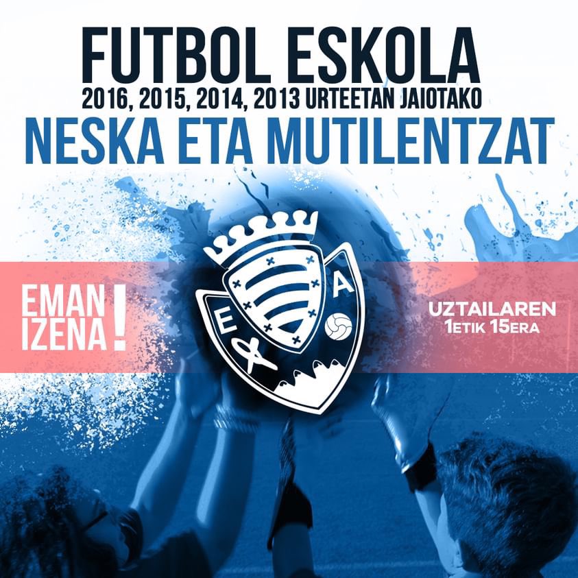 MARTXAN DA FUTBOL ESKOLAKO IZEN EMATEA!

Uztailak 1etik 15era Izen ematea zabalik egongo da. Formularioaren link-a “bio”-an txertatuta izango duzue.

Uztailak 2 eta 4ean, Ubitarten izango gara 17.00-19.00etara zalantzak argitzeko.

#goraeuskalduna