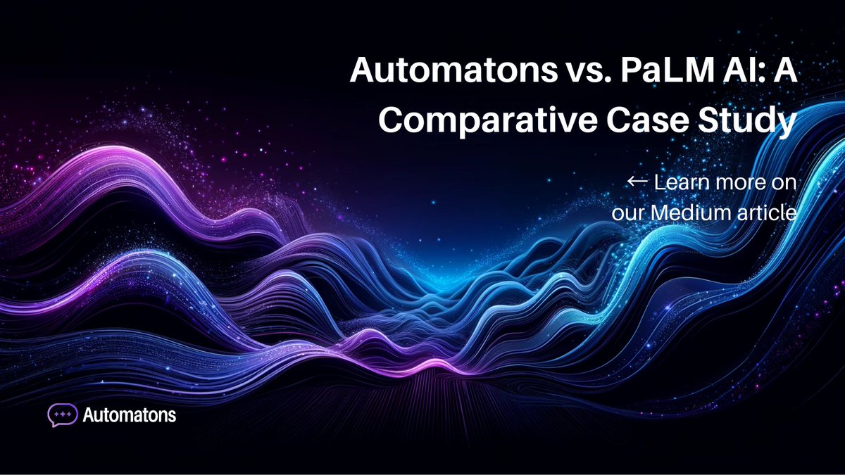 automatonsai's tweet photo. We compared Automatons and PaLM AI bots to see which one provides the best insights for the crypto world. 

Find out why Automatons stands out! Read more : https://t.co/1ZJ03Tgf3h 

#cryptocurrency #crypto #cryptoai #ai https://t.co/DOin0d9GC0
