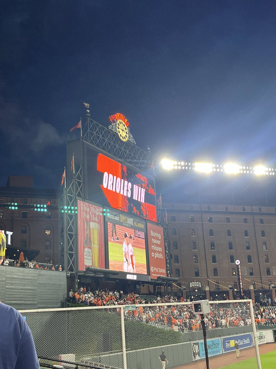 Fun night in Baltimore. Got to see my favorite baseball team in action with the family.